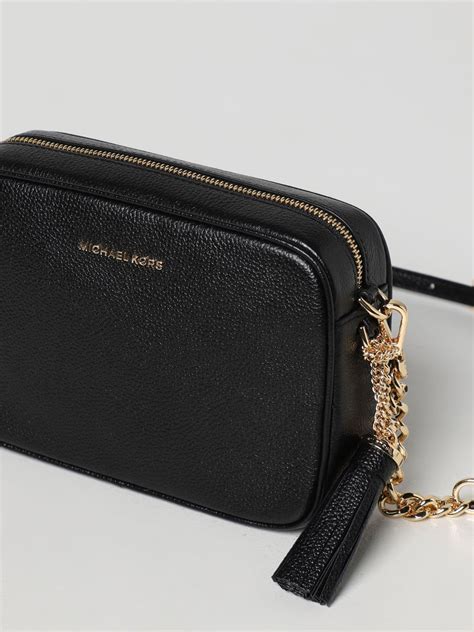 umhängetasche damen schwarz michael kors|Designer.